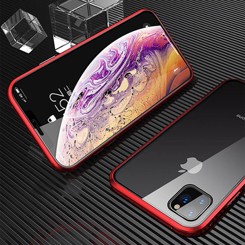 360 Metal Magnetic Case For iPhone 12 13 Mini 11 12 13 14 Pro Max Cases For iPhone X XR XS MAX 7 8 6 6S Plus SE 2020 Cover Coque