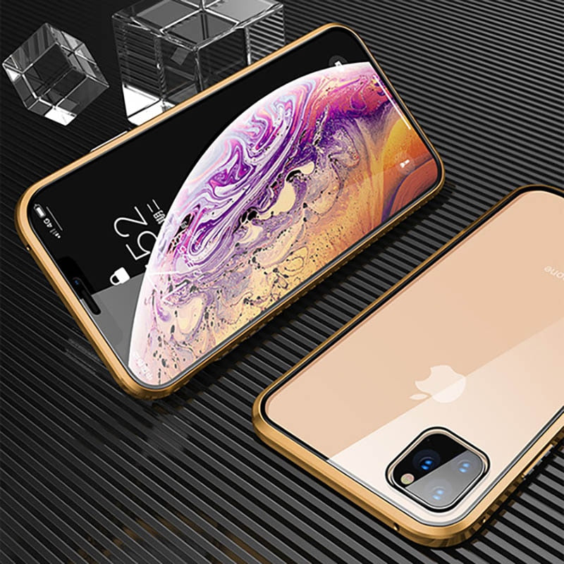 360 Metal Magnetic Case For iPhone 12 13 Mini 11 12 13 14 Pro Max Cases For iPhone X XR XS MAX 7 8 6 6S Plus SE 2020 Cover Coque