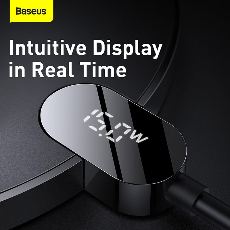 Baseus 15W Qi Wireless Charger For iPhone 13 12 Pro Max Digital Display Fast Wireless Charging  For Samsung Xiaomi pad 5 HuaWei